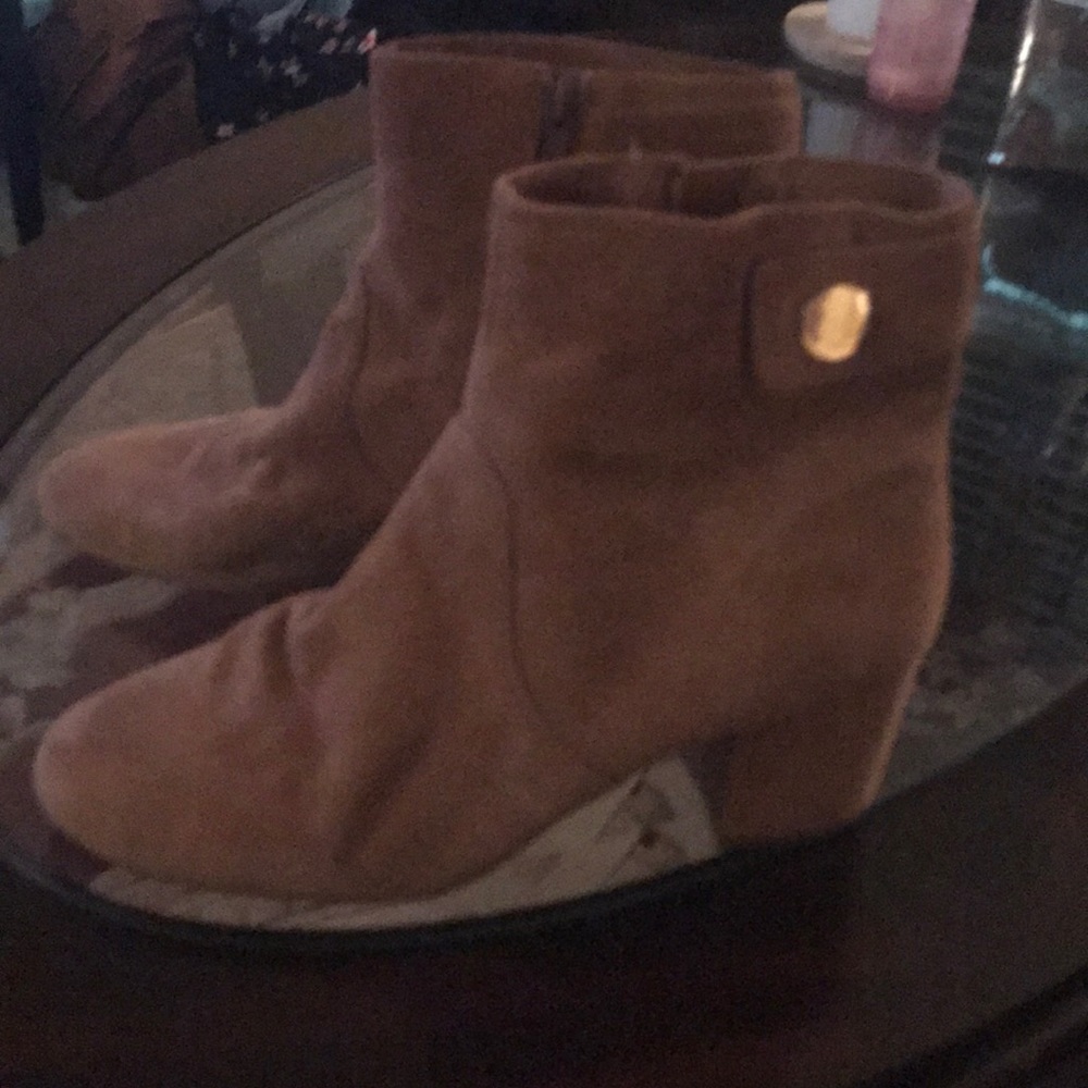 Tan Suede Booties